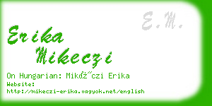 erika mikeczi business card